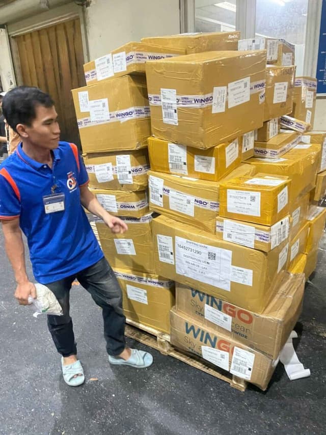 Hình ảnh vận chuyển thực tế tại Wingo Logistics